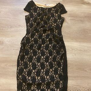 Maternity black lace dress